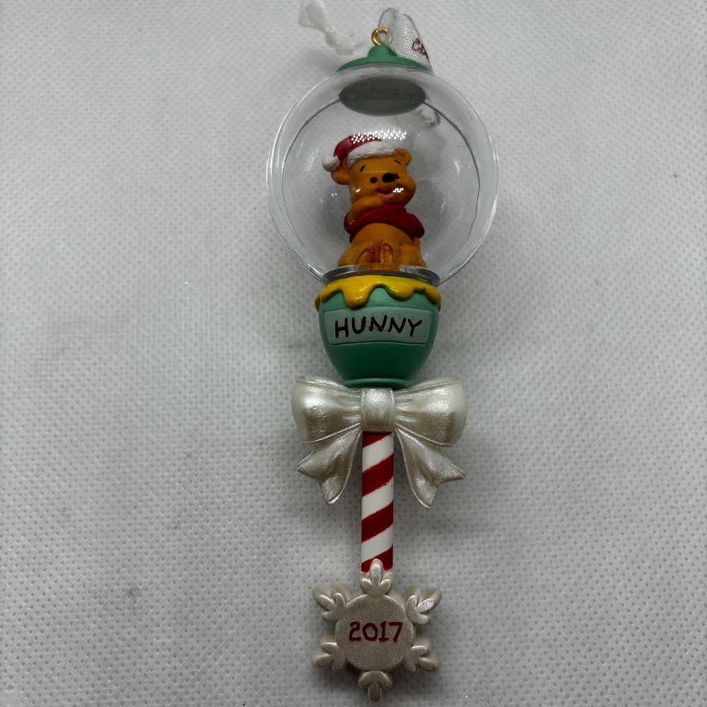 Hallmark Ornament Baby First Christmas Winnie The Pooh 2017 Hunny Rattle New